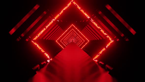 Red Hell With Paints Vj Loop Background HD
