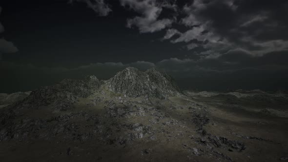 Huge Dark Clouds Over Scottish Highlands