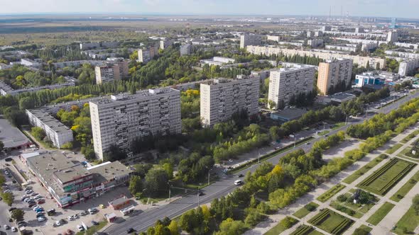 Aerial View. The City Is a Garden Designed During the Time of Socialism. Large Spaces and