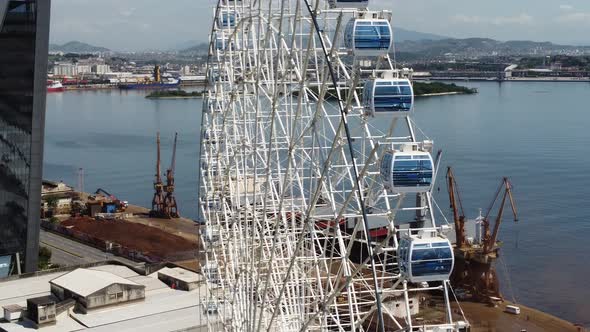 Rio de Janeiro Brazil. International ferris wheel. Vacation destination