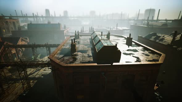 Ruins of a Very Heavily Polluted Industrial Factory