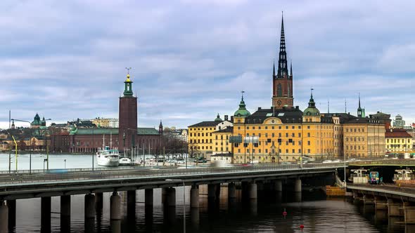 4K Timelapse of Stockholm Sweden Scandinavia