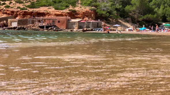 Benirras beach in Ibiza, Spain