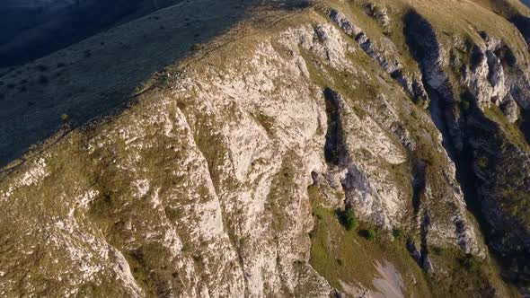 Szekler's Stone (Piatra Secuiului) Mountain Peak Aerial View, Romania