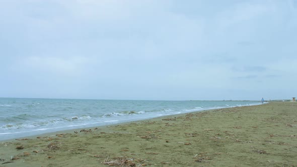 Young Woman Running at Seaside, Living Active Lifestyle for Healthy Fit Body