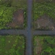 Aerial top view of a crosspoint of two dirt roads, making a perfect cross - VideoHive Item for Sale