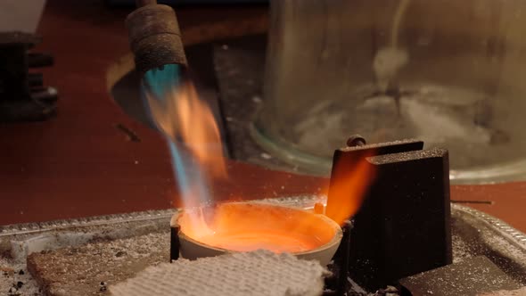 Process of Melting Gold for Jewelry with a Gas Torch