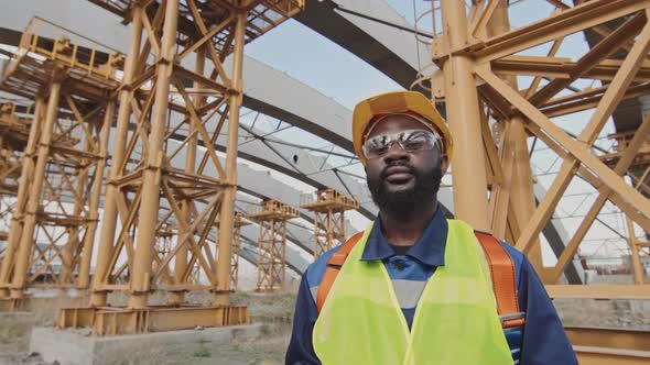 Portrait of African-American Male Construction Worker