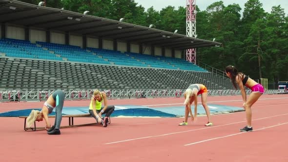 Sporty Girls Warming Up