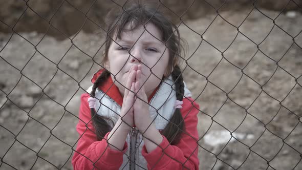 A child in a refugee camp