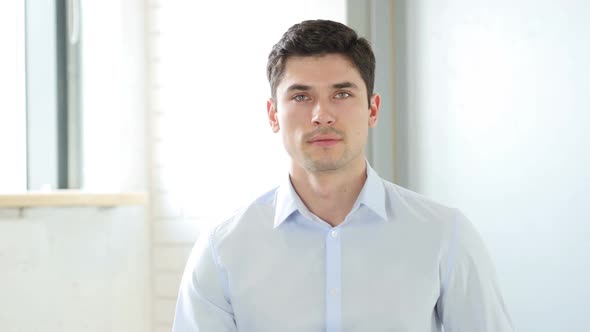 Portrait of Man Face Indoor