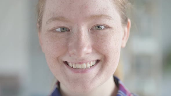 Close Up of Young Woman Smiling