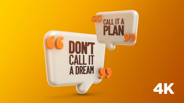 Inspirational Quote: Don't Call It a Dream, Call It a Plan