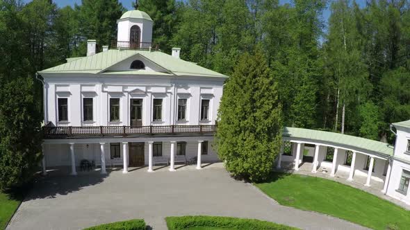 Aerial view of estate in Tsaritsyno museum Moscow, Russia