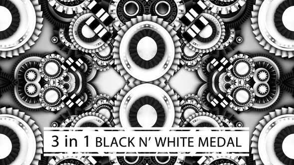 Black And White Medal