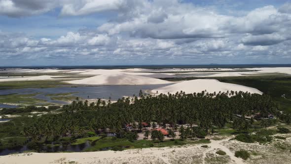 Jericoacoara Brazil. Tropical scenery for vacation travel. Northeast Brazil.