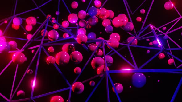 HD Plexus effect. Abstract digital connection moving dots and lines alt