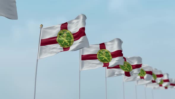 Alderney  Row Of Flags 