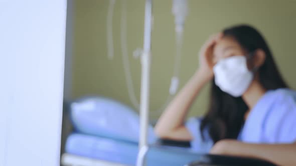 Depressed Patient Sitting on Wheelchair