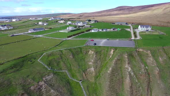 Aerial View of the Beautiful Coast at Malin Beg in County Donegal  Ireland