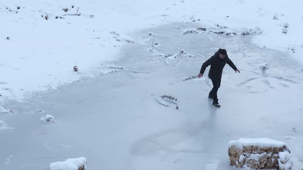 Gliding Frozen Water