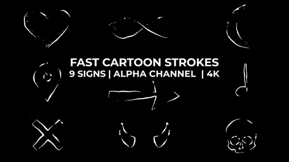 Fast Cartoon Strokes Signs