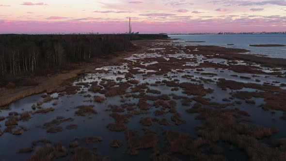 Islands of Reeds Near the Coast