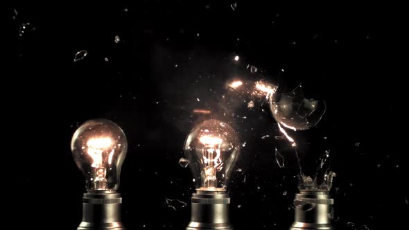 Super Slow Motion Light Bulb Exploded