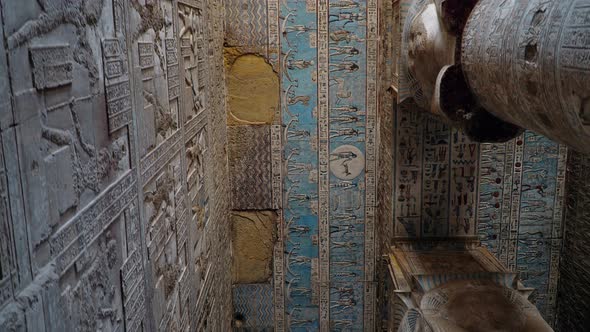 Dendera Temple or Temple of Hathor Egypt. 