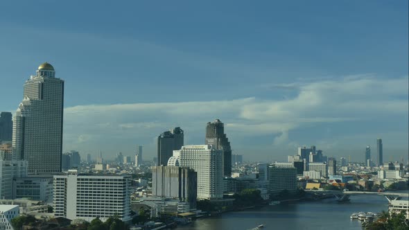 Beautiful building architecture around Bangkok city in Thailand