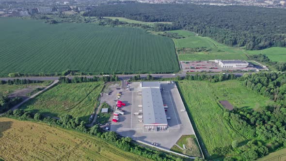 Large Logistics Park with a Warehouse