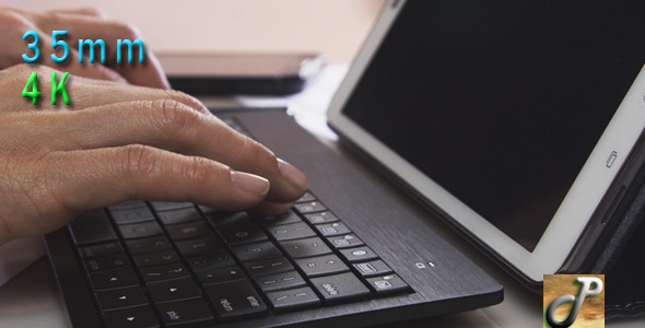 Woman Hands Using A Keyboard