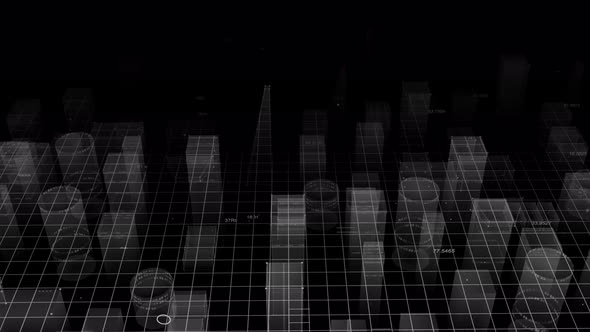 Abstract Tech Digital City