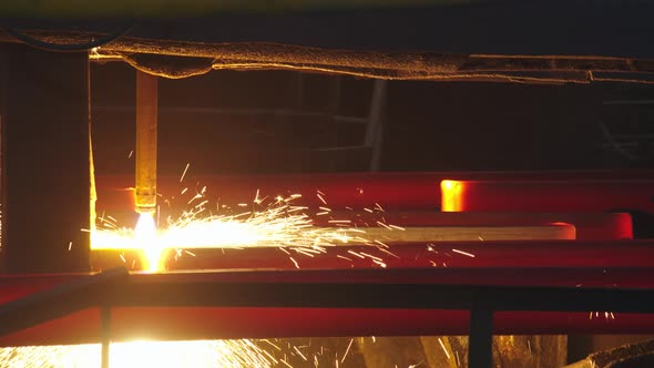 Metal is Processed at a Metallurgical Plant