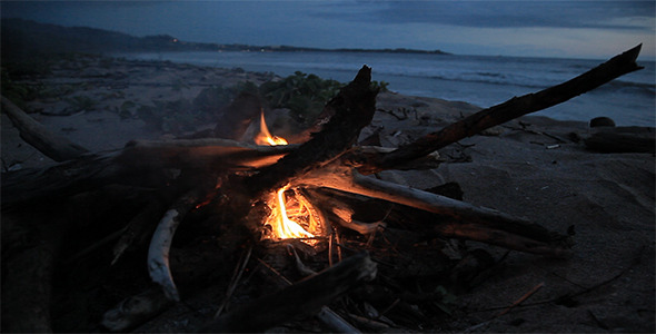 Campfire on the Beach