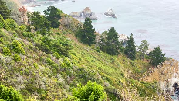 The beautiful and rugged coastline of Big Sur California