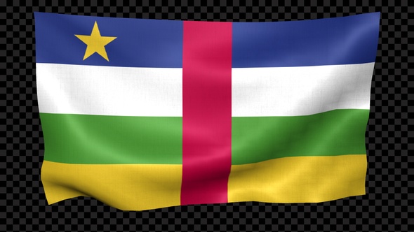 Central African Republic Flag Waving Looped