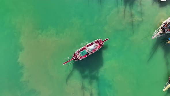 Pirate Harbor aerial view Turkey Alanya 4 K