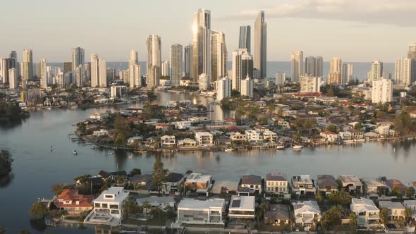 Aerial view of the Gold Coast.