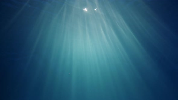 Underwater Sunlight beams Curtain With Rising Air Bubbles 15