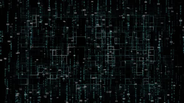 Computer Network With Matrix Background