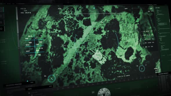 Future Weapons System At Undercover Night Vision War Operation Animation alt