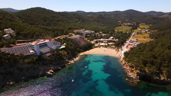 Puerto de San Miguel beach in Ibiza, Spain