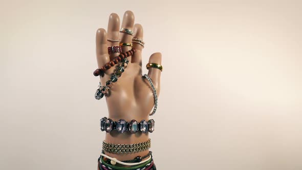 Passing Hand Jewelry And Bracelet Display In Store