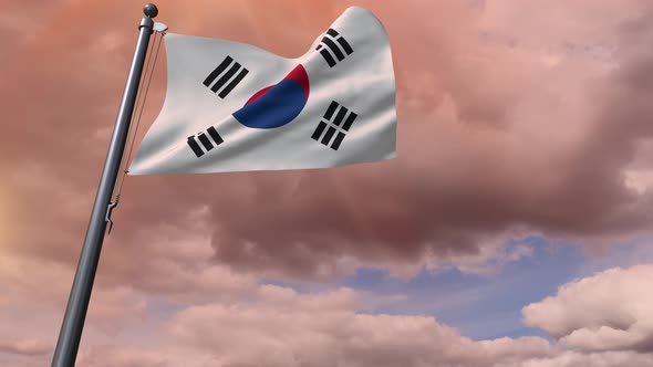 South Korea Flag 4K
