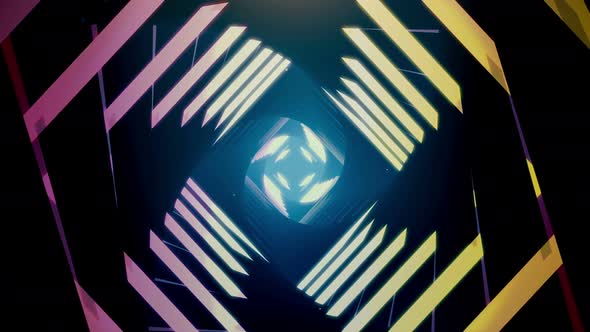 Flying Tunnel Geo Light Retro 03 4K alt