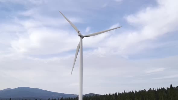 Aerial shot of a wind farm