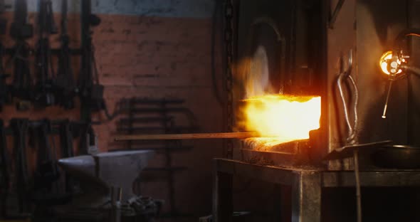 Blacksmith Workplace Iron Forging Workflow