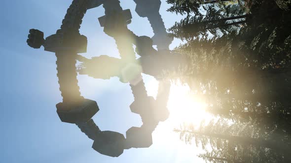 UFO Hovering Over Forest alt