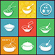 Flat Fast Food Packaging Cooking Process Icons set - GraphicRiver Item for Sale